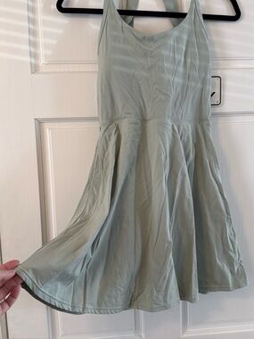 Light Sage Green Flared Skirt